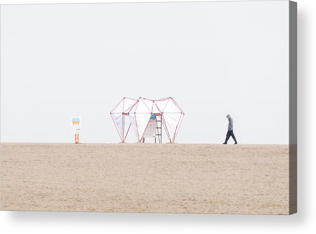 Walking Acrylic Print featuring the photograph Walking On Beach by Emma Zhao