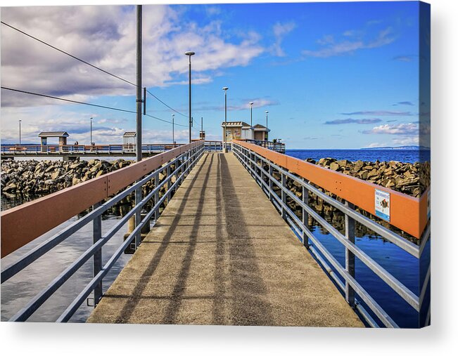 Dock Acrylic Print featuring the photograph Walking on the dock by Anamar Pictures