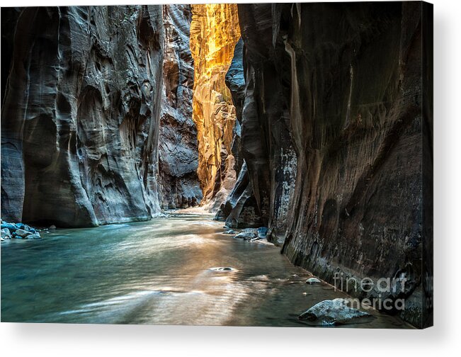 Southwest Acrylic Print featuring the photograph Wall Street - Virgin River Zion by Mattymeis
