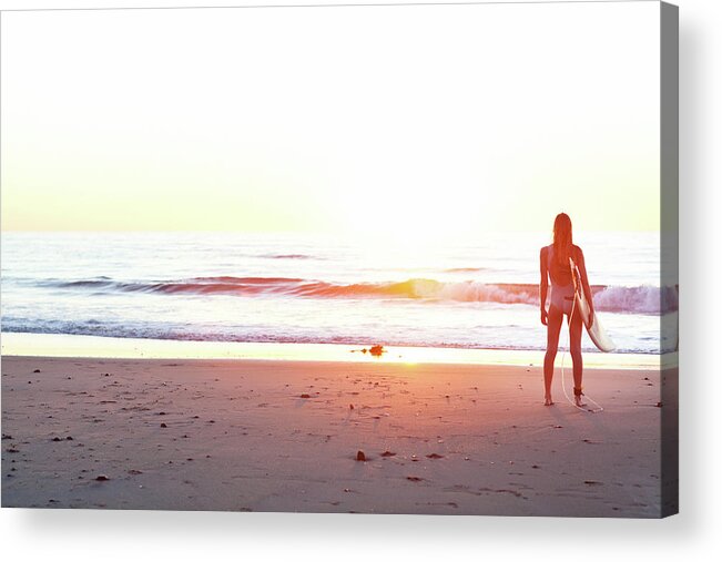 Pole Acrylic Print featuring the photograph Watching The Waves by Ianmcdonnell