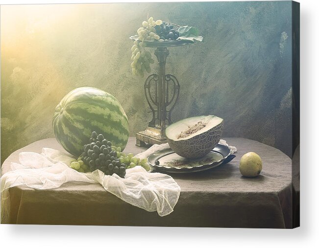 Interior Acrylic Print featuring the photograph Watermelon And Melon by Ustinagreen