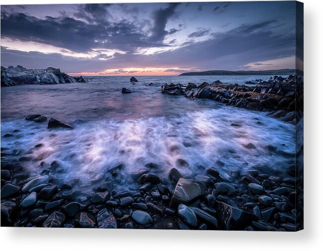 Dumfries & Galloway Acrylic Print featuring the photograph Waves in Motion by Peter OReilly