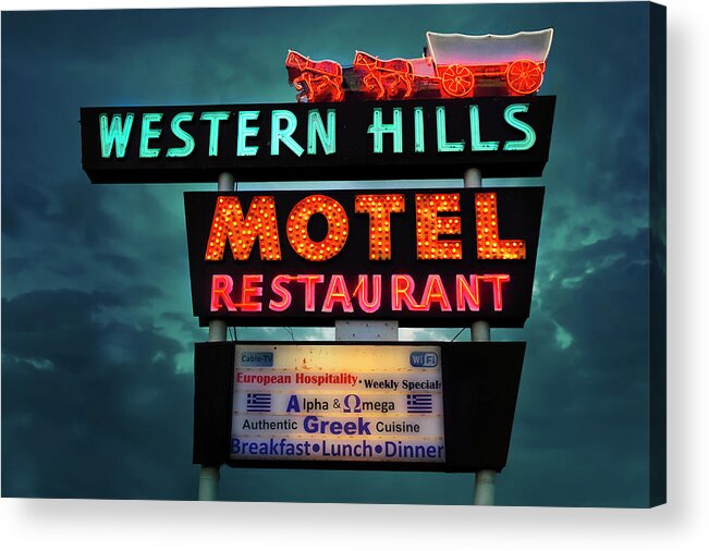 Flagstaff Acrylic Print featuring the photograph Western Hills Motel by Micah Offman