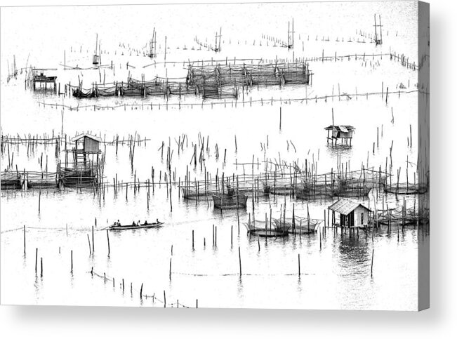 Village Acrylic Print featuring the photograph Wetland Village by Ekkachai Khemkum