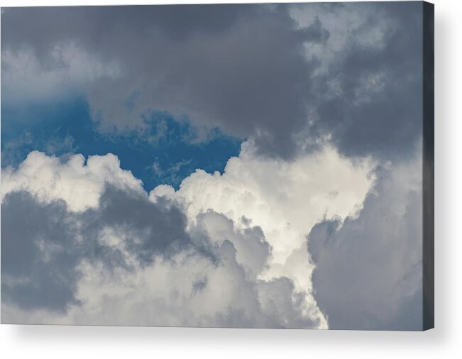 White Acrylic Print featuring the photograph White and Gray Clouds by Douglas Killourie