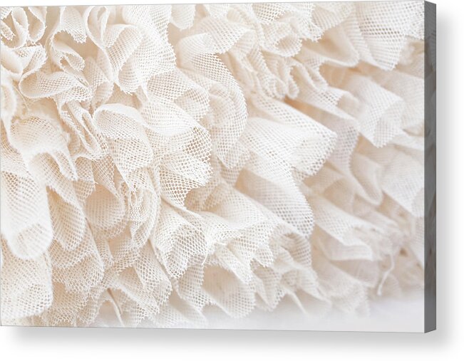 Wedding Dress Acrylic Print featuring the photograph White Lace by Royalfive