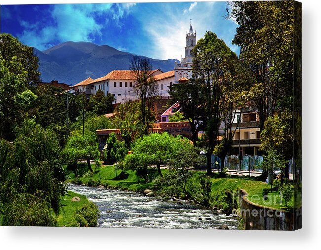 Blue Acrylic Print featuring the photograph Why I Miss Cuenca by Al Bourassa