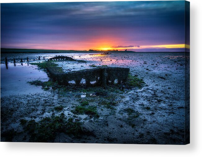 Wreck Acrylic Print featuring the photograph Wierum Wreck by Istvn Lahpor