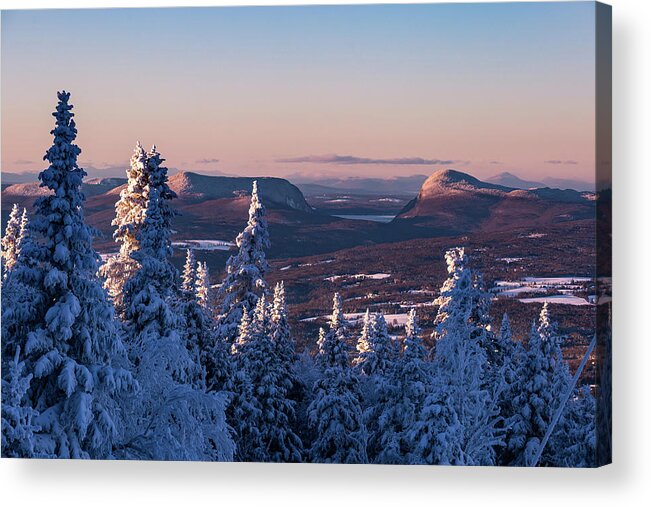 Willoughby Acrylic Print featuring the photograph Willoughby Gap Winter by Tim Kirchoff