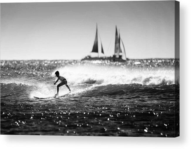 Wind Acrylic Print featuring the photograph Wind Surfing by Ryu Shin-woo
