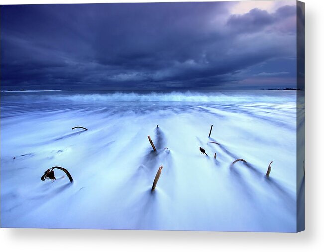 Scenics Acrylic Print featuring the photograph Winter Storm, Dunbar, East Lothian by Scott Masterton