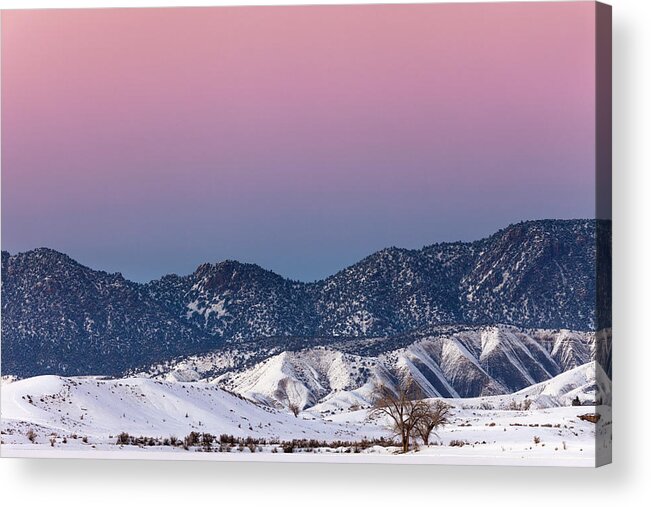 Alpenglow Acrylic Print featuring the photograph Winter's Gradient by Denise Bush