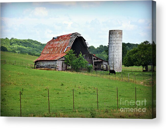 Years Of Wear But Still Standing Acrylic Print featuring the photograph Years Of Wear But Still Standing by Kathy M Krause
