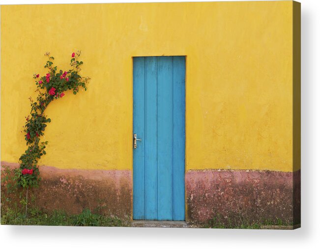 Ugliness Acrylic Print featuring the photograph Yellow Facade by Coisax