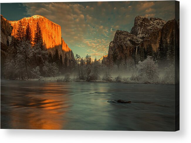 Yosemite Acrylic Print featuring the photograph Yosemite Valley View by Ning Lin