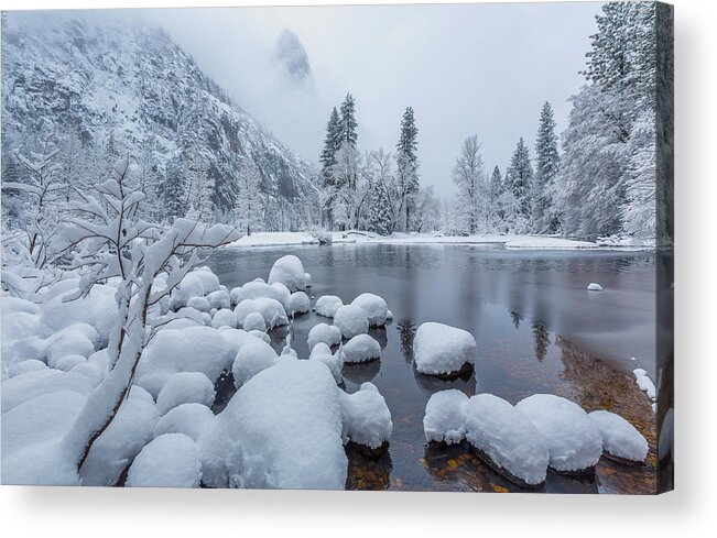 Yosemite Acrylic Print featuring the photograph Yosemite Winterland by Dianne Mao