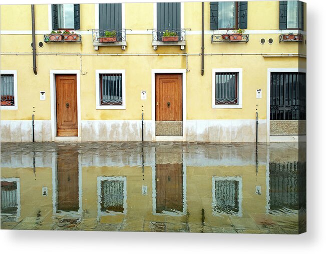 Venice Acrylic Print featuring the photograph Zattere Reflections 4, Venice by Jean Gill