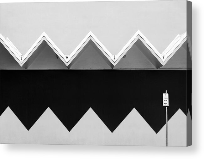Triangle Acrylic Print featuring the photograph Zig Zag Shadow by Jacqueline Hammer