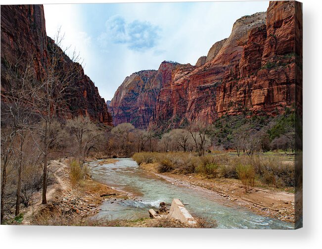 Zion Acrylic Print featuring the photograph Zion Canyon by Mark Duehmig