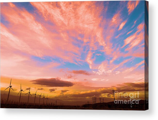 California Desert Acrylic Print featuring the photograph 0278 Southern California Desert Sunsets by Amyn Nasser