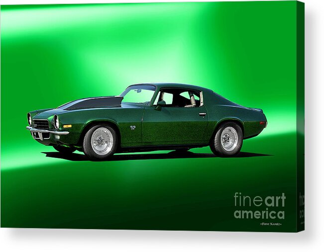 1970 Chevrolet Camaro Ss396 Acrylic Print featuring the photograph 1970 Chevrolet Camaro SS396 by Dave Koontz