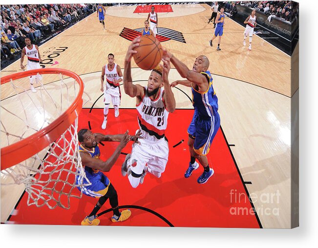 Nba Pro Basketball Acrylic Print featuring the photograph Allen Crabbe by Sam Forencich