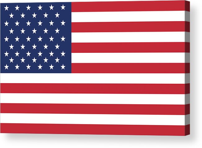 Usa Flag Acrylic Print featuring the digital art American Flag #1 by Dave Lee