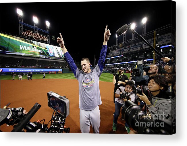 People Acrylic Print featuring the photograph Anthony Rizzo by Ezra Shaw