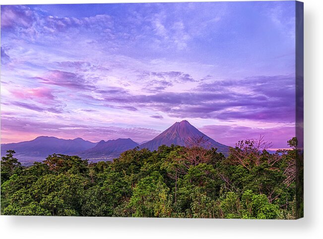  Acrylic Print featuring the photograph Arenal Volcano at Sunrise #1 by Jim Miller