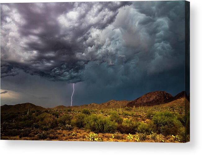 Arizona Acrylic Print featuring the photograph As The Thunder Roars #1 by Saija Lehtonen