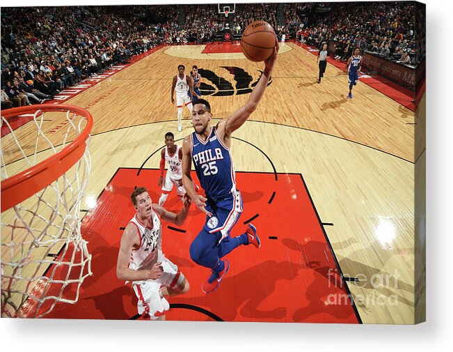 Nba Pro Basketball Acrylic Print featuring the photograph Ben Simmons by Ron Turenne