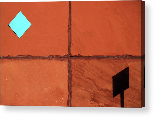 Blue Square Acrylic Print featuring the photograph Blue Square by Prakash Ghai