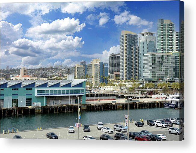 Broadway Acrylic Print featuring the photograph Broadway Pier San Diego #1 by Chris Smith