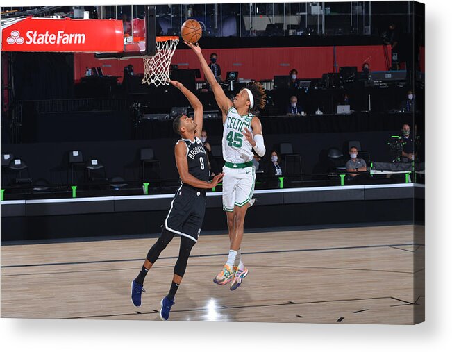 Nba Pro Basketball Acrylic Print featuring the photograph Brooklyn Nets v Boston Celtics by Bill Baptist