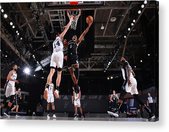 Jeremiah Martin Acrylic Print featuring the photograph Brooklyn Nets v San Antonio Spurs by Jesse D. Garrabrant