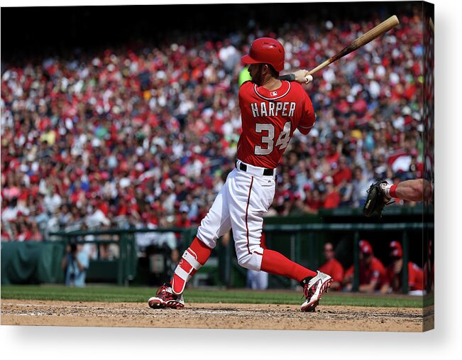 People Acrylic Print featuring the photograph Bryce Harper by Patrick Smith