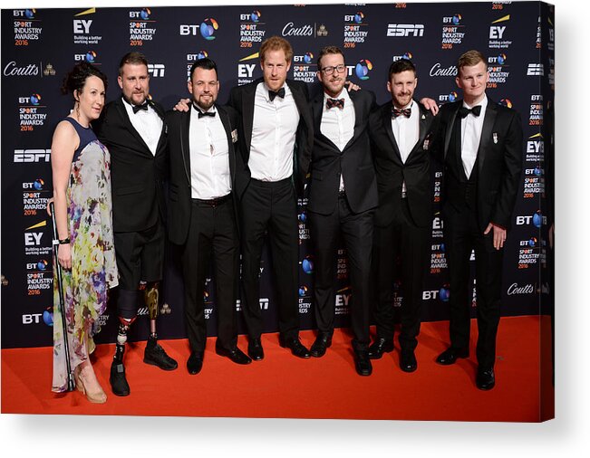 People Acrylic Print featuring the photograph BT Sport Industry Awards 2016 #1 by Anthony Harvey