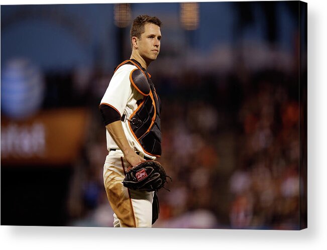 San Francisco Acrylic Print featuring the photograph Buster Posey by Ezra Shaw