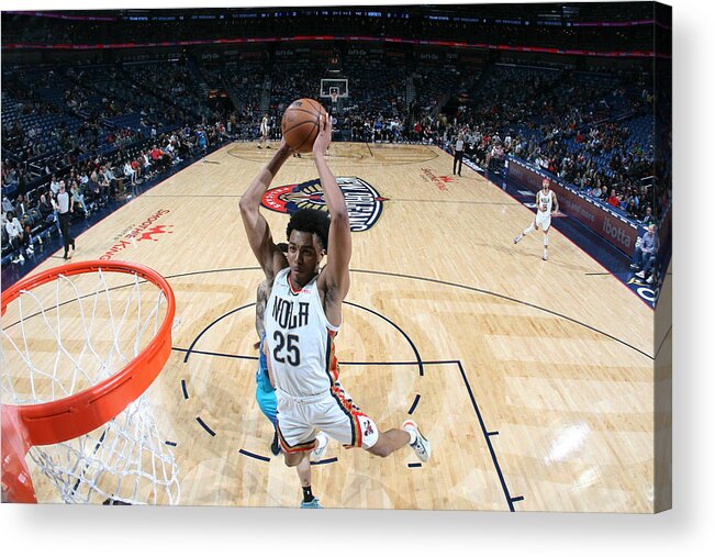 Trey Murphy Iii Acrylic Print featuring the photograph Charlotte Hornets v New Orleans Pelicans #1 by Layne Murdoch Jr.