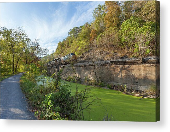 C&o Canal Acrylic Print featuring the photograph Chesapeake and Ohio Canal Towpath #1 by Chris Spencer