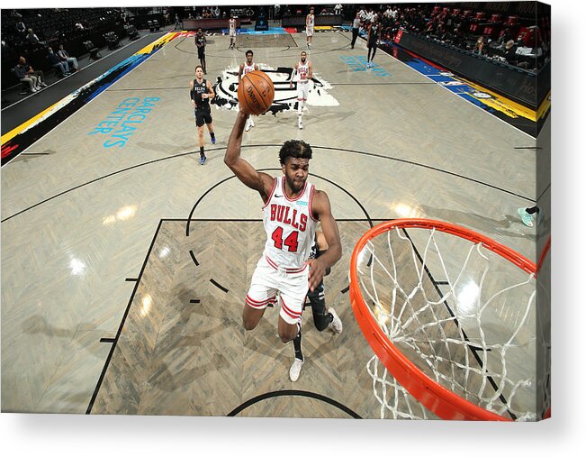 Nba Pro Basketball Acrylic Print featuring the photograph Chicago Bulls v Brooklyn Nets by Nathaniel S. Butler