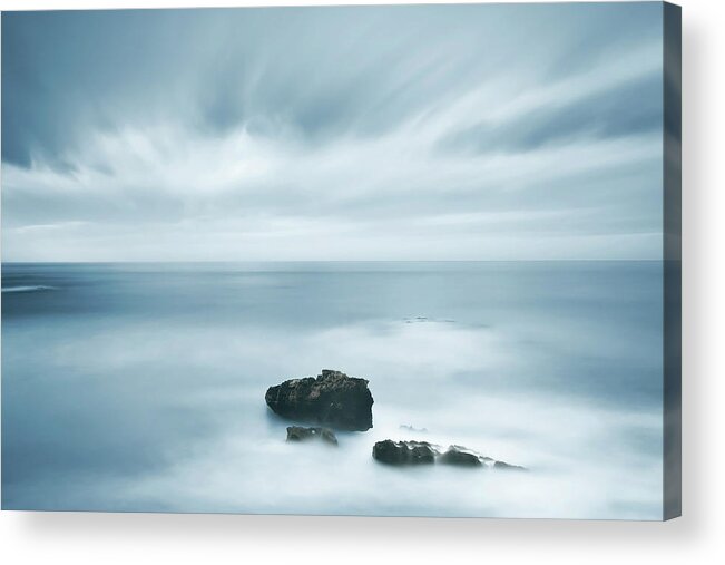 Background Acrylic Print featuring the photograph Dark Rocks and Bad Weather II by Stefano Orazzini