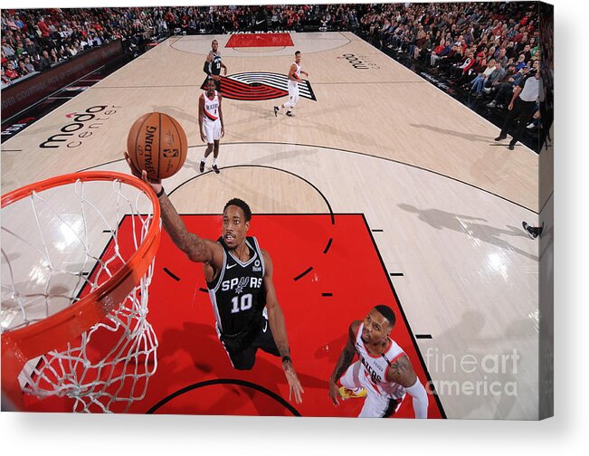 Nba Pro Basketball Acrylic Print featuring the photograph Demar Derozan by Sam Forencich