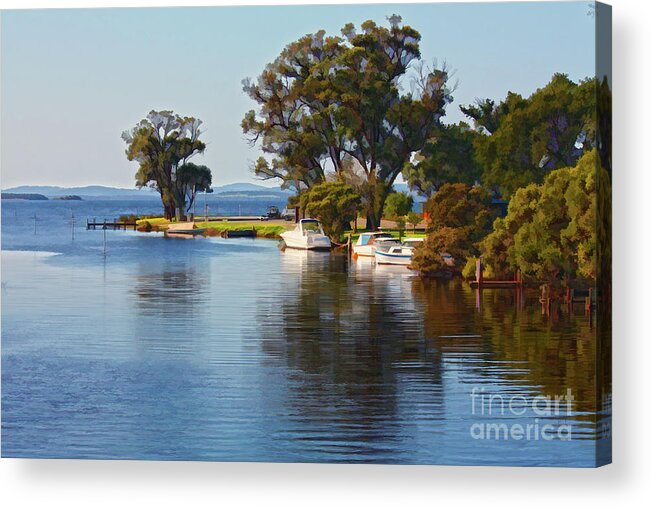 Boats Acrylic Print featuring the photograph Denmark River, Denmark, Western Australia #2 by Elaine Teague