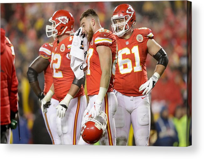 Playoffs Acrylic Print featuring the photograph Divisional Round - Pittsburgh Steelers v Kansas City Chiefs #1 by Jamie Squire
