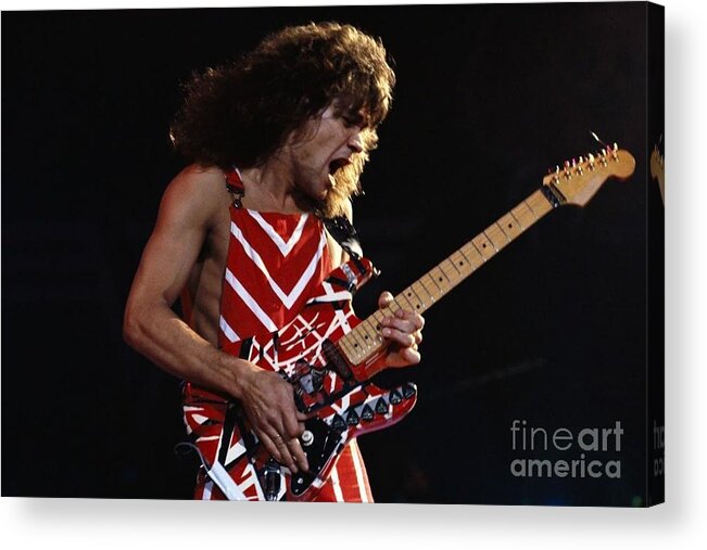 Action Photo Of Eddie Van Halen Acrylic Print featuring the photograph Eddie Van Halen by Action