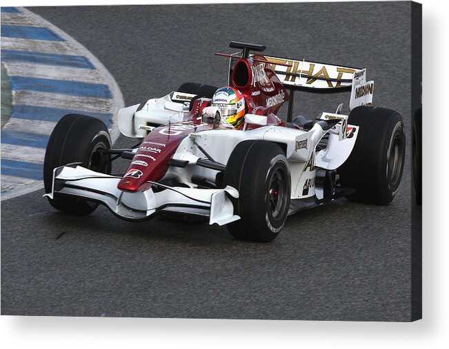 People Acrylic Print featuring the photograph F1 Testing In Jerez - Day 3 #1 by Mark Thompson