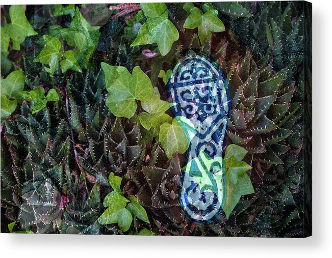 Footprint Acrylic Print featuring the photograph Footprint #1 by Gary Browne