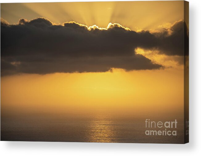 Golden Hour Acrylic Print featuring the photograph Golden Rays of Sunset Print by Abigail Diane Photography