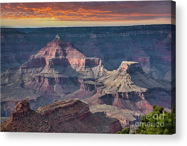 Grand Canyon Acrylic Print featuring the photograph Grand Canyon Sunset #1 by Chuck Kuhn